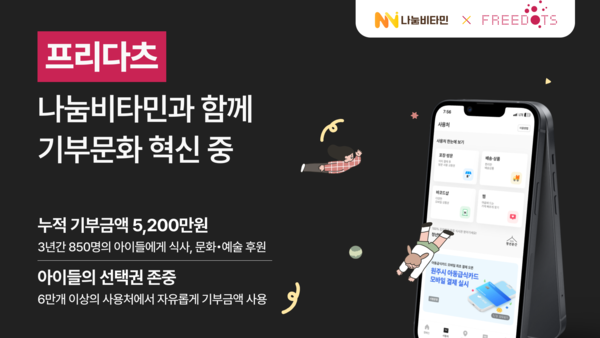 프리다츠, 결식 우려 아동 지원을 위해 누적 5,200만 원 후원