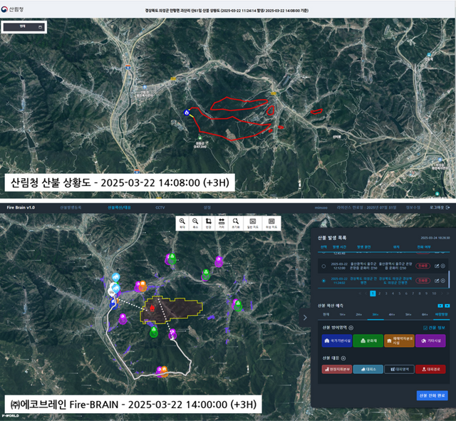 산불 확산을 미리 예측하여 대피 정보, 대응 전략을 제공하는 산불 대응 솔루션 Fire-BRAIN