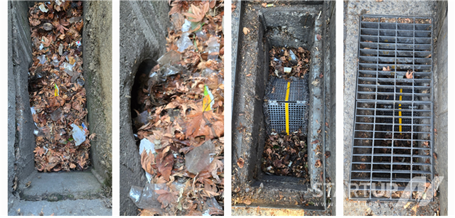 송파구청, 석촌호수 인근 대로변에 설치된 A형 거름망