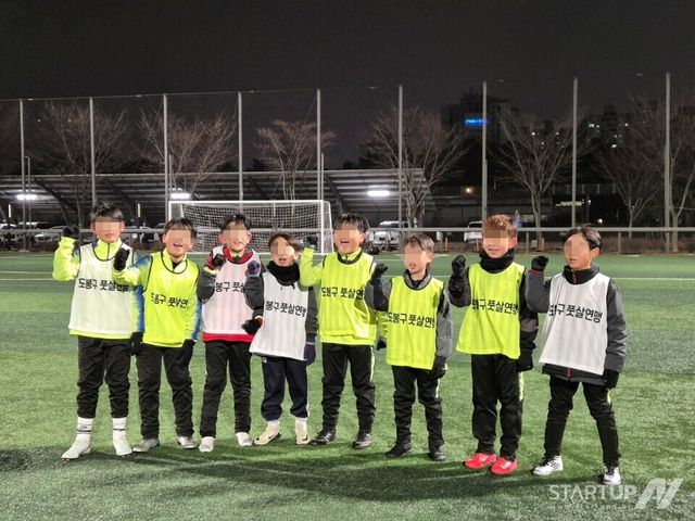 도봉풋살연맹 소속 도봉구 대표팀 선수들 모습