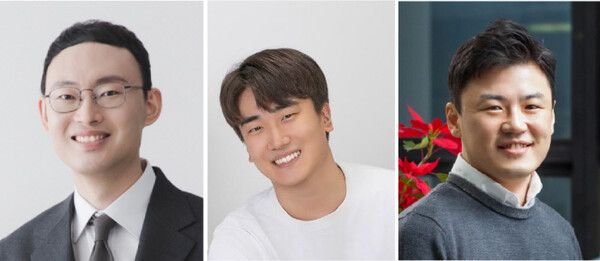 왼쪽부터 서울대학교 기계공학부 손경민 박사, 김관우 석사과정생, 김호영 교수