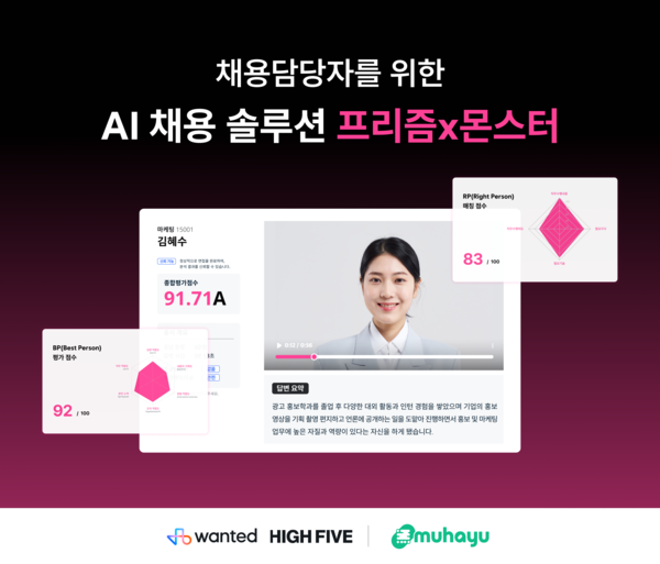 무하유, ‘원티드 하이파이브 2025’ 참가... AI 채용 솔루션 '프리즘X몬스터' 시연