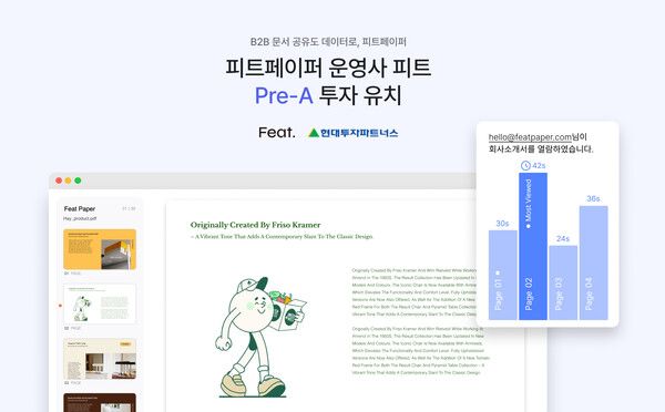 “B2B 문서 공유도 데이터로” 피트페이퍼, 현대투자파트너스에서 Pre-A 투자 유치