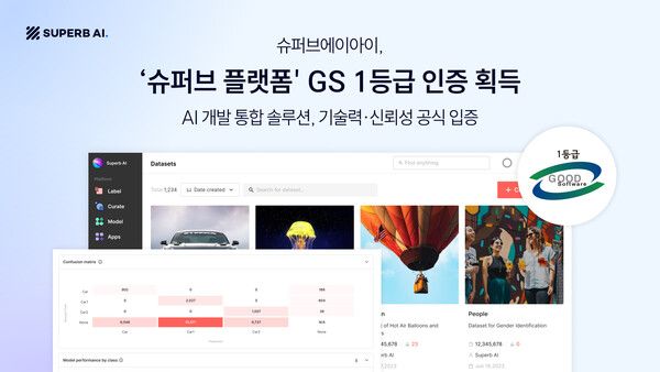슈퍼브에이아이, ‘슈퍼브 플랫폼’ GS 인증 1등급 획득