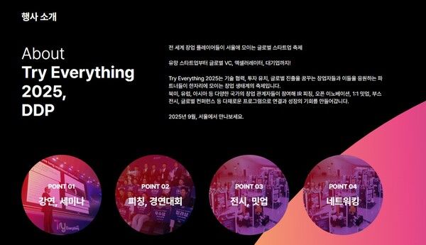 만남이 기회가 되는 서울의 48시간…''Try Everything 2025'에 도전하세요'' (사진='Try Everything 2025 홈페이지)