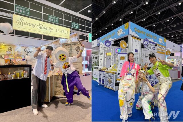 뷰티&코스메틱 전시회인코스모프로프에 매년 참가하고 있는 써니사이드업. (좌) 2024 코스모프로프홍콩, (우) 2025 코스모프로프 태국 방콕