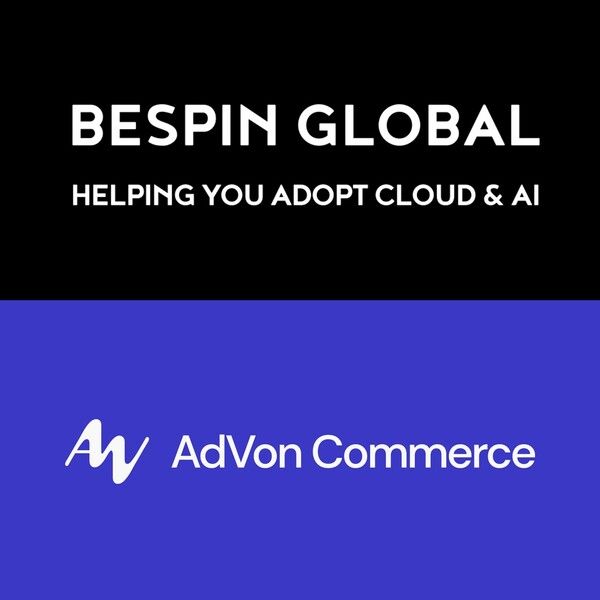 베스핀글로벌과 애드본 커머스 로고