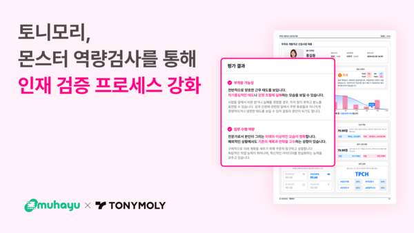무하유, 토니모리에 AI 역량검사 솔루션 공급
