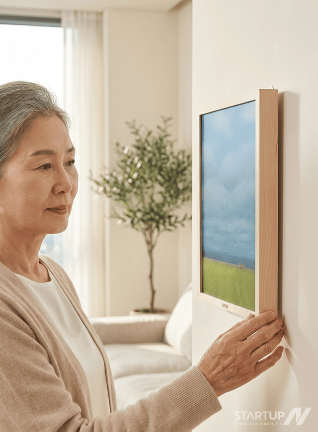 어르신 돌봄 솔루션 'AI 바이탈 프레임(일명 안심액자). (제공= 홈플릭스)