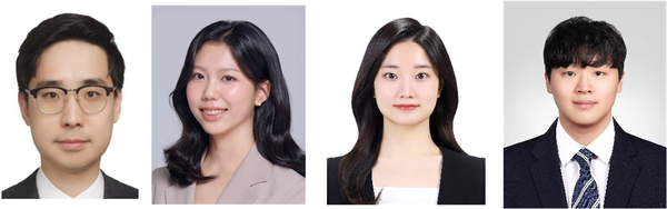왼쪽부터 경희대 의과대학 연동건 교수, 최유진 학생, 김현지 연구원, 박재유 책임연구원