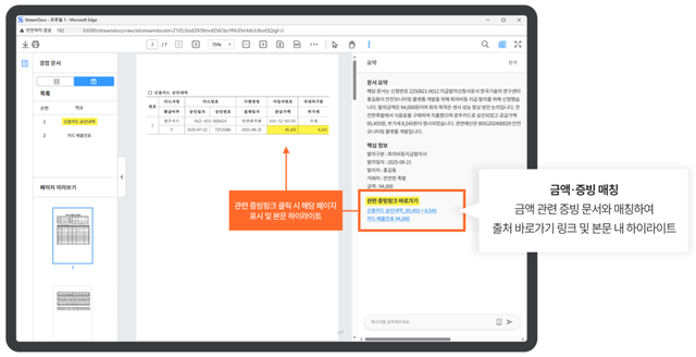 ‘StreamDocs AI’ 예시 화면