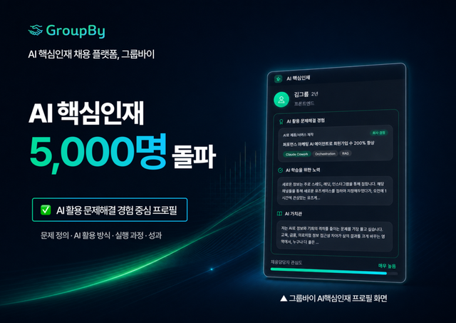 그룹바이, AI 핵심인재 5,000명 확보… 