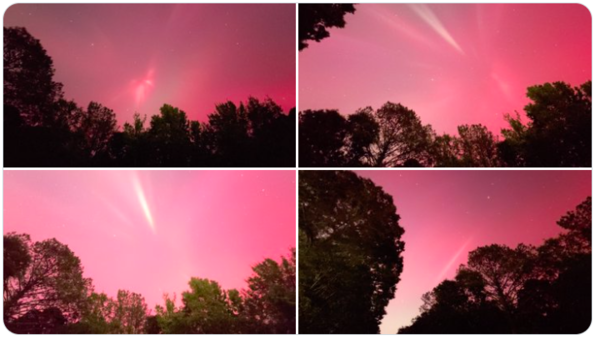 ⓒ데일리포스트=이미지 제공/X(구 트위터)에 공개된 오로라 현상&nbsp;