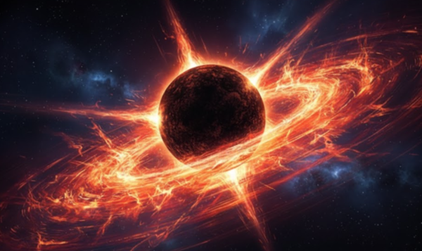 가상의 암흑성(Dark Star)과 그 주변을 휘감는 에너지 고리를 묘사한 삽화&nbsp;ⓒ데일리포스트=이미지 제공/Pixabay