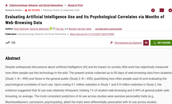 ⓒ데일리포스트=이미지 출처/Cyberpsychology, Behavior, and Social Networking