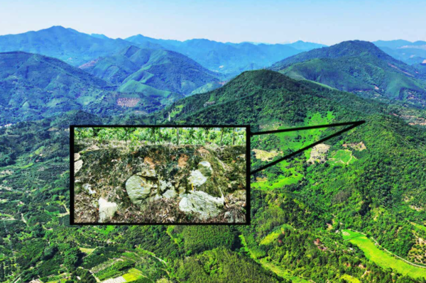 진린 크레이터의 분화구 경계&nbsp;&nbsp;항공 촬영 이미지에 표시된 크레이터 경계부.&nbsp;&nbsp;ⓒ데일리포스트=이미지 제공/Matter and Radiation at Extremes