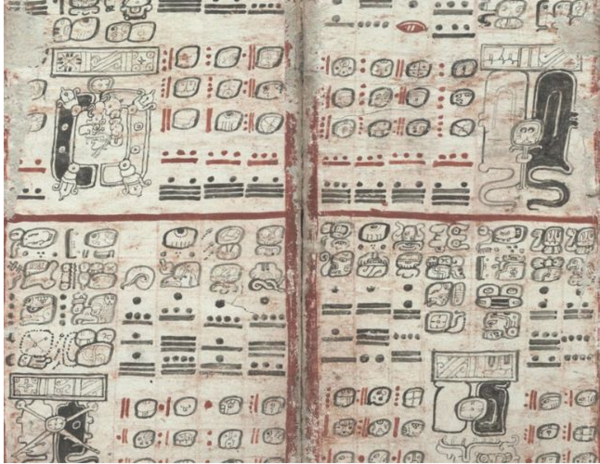 일식 예측과 관련된 고대 마야 달력(Dresden Codex) 발췌본. ⓒ데일리포스트=이미지 제공/Wikimedia Commons