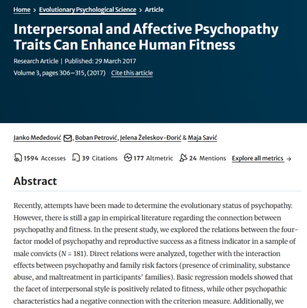 ⓒ데일리포스트=이미지 제공/Evolutionary Psychological Science,2017