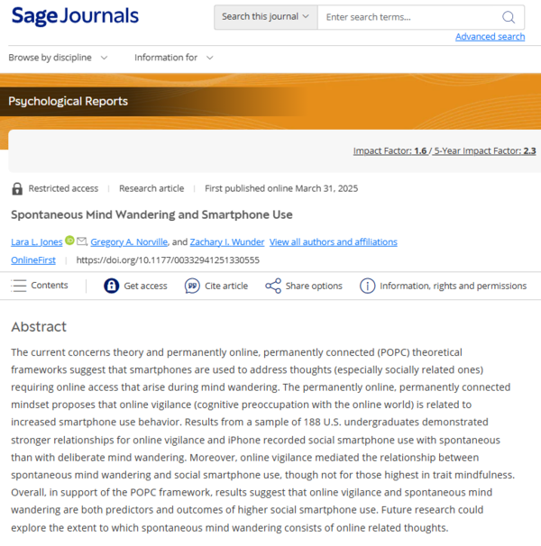 ⓒ데일리포스트=이미지 제공/Psychological Reports
