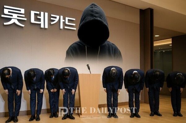 ©데일리포스트=롯데카드 해킹 관련 조좌진 대표 등 경영진 대국민 사과 이미지 편집 / 김지윤 PD