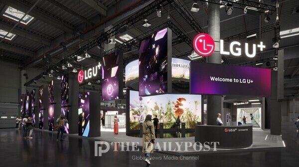 ©데일리포스트=LG유플러스가 세계 최대 규모의 통신 박람회인MWC26에 참가해AI기반의 미래 기술을 선보인다.사진은MWC26 LG유플러스 전시관 조감도