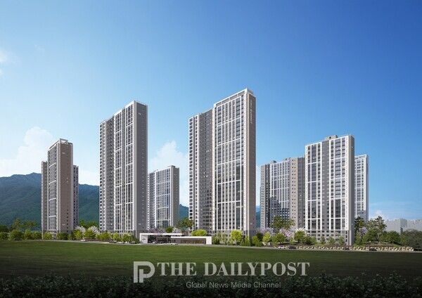 ©데일리포스트=경산 상방공원 호반써밋 1단지 조감도 / 호반건설 제공