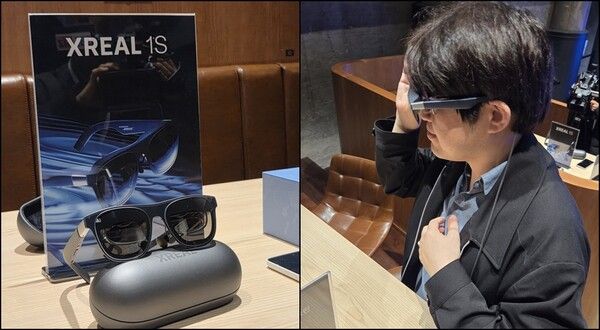ⓒ데일리포스트=엑스리얼 AR 글래스 체험 이미지 출처/ 곽민구 기자