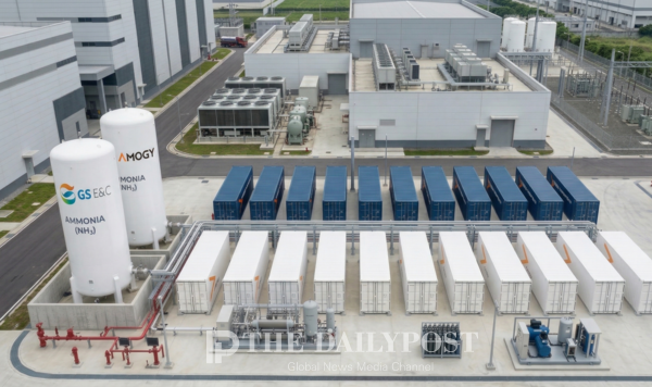 ©데일리포스트=GS건설과 아모지(AMOGY)가 암모니아 기반 분산발전사업 추진을 위해 준비 중인‘무탄소 전력 분산발전’’ AI로 생성한 예시 이미지 / GS건설 제공