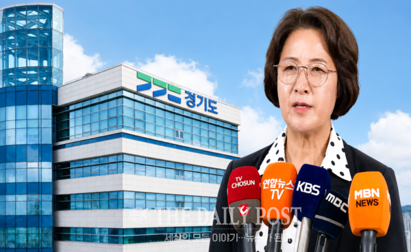 ©데일리포스트=추미애 경기도지사 후보가 당선 소감을 전하고 있다 / 생성형AI 재구성