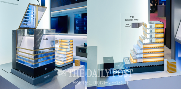 사진 좌측 삼성전자 zHBM 목업-사진 우측 삼성전자 zNAND-O 목업