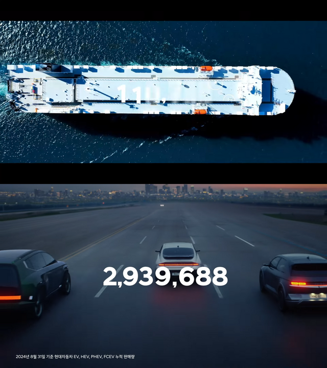 [AP신문 광고평론 No.1142]&nbsp;&nbsp;​​​​​​​다양한 카메라 워크를 보여준다. 사진 현대자동차 유튜브 캡처ⓒAP신문(AP뉴스)