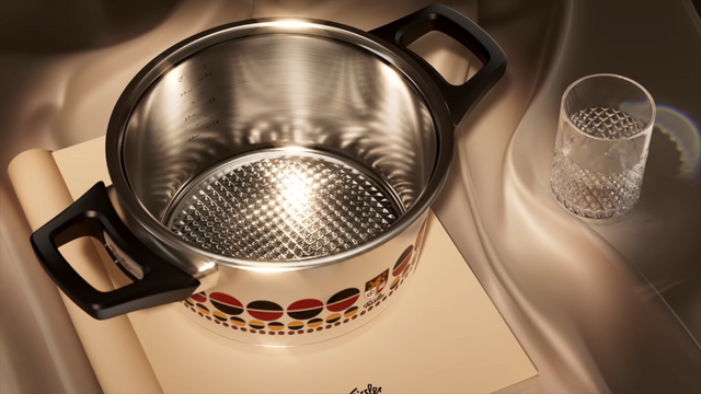 [AP신문 광고평론 No.1150]&nbsp;​​​​​​​식탁 위에 놓인 제품에 조명을 비춘다. 사진 휘슬러코리아 유튜브 캡처ⓒAP신문(AP뉴스)