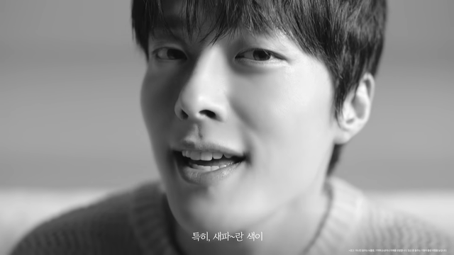 [AP신문 광고평론 No.1159]&nbsp; ​​​​​​​장기용이 카메라를 보며 소비자에게 말을 거는 듯한 연출을 보여준다. 사진 골든블루 유튜브 캡처ⓒAP신문(AP뉴스)