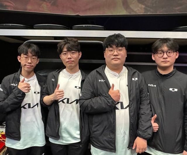 ©AP신문(AP뉴스)/ 이미지 제공 = 디플러스 기아 ▲디플러스 기아 선수들. (왼쪽부터) '칩스' 정유찬 선수, '오살' 고한비 선수, '파비안' 박상철 선수, '놀부' 송수안 선수.