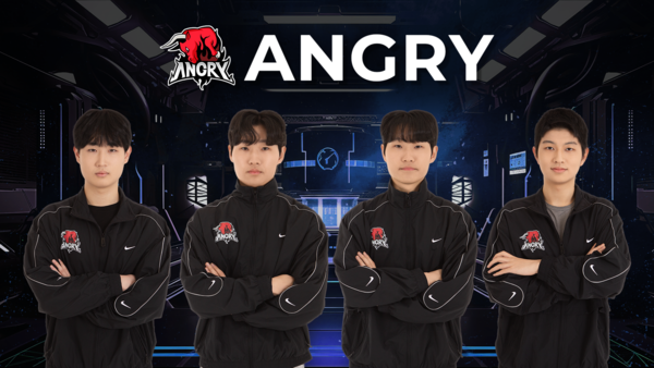 ©AP신문(AP뉴스)/ 이미지 제공 = 크래프톤 ▲앵그리 선수단. (왼쪽부터) 엘렌, 재민, 재석, 뉴진스 선수