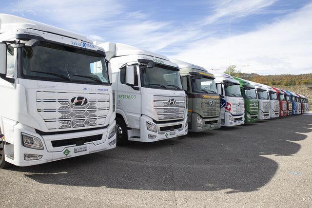 ©AP신문(AP뉴스)/ 이미지 제공 = 현대자동차 ▲스위스에서 운행중인 현대차 엑시언트 수소전기트럭