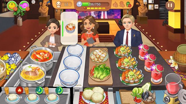 ©AP신문(AP뉴스)/ 이미지 제공 = 컴투스 ▲컴투스 ‘BTS 쿠킹온: 타이니탄 레스토랑’ 플레이 스크린샷