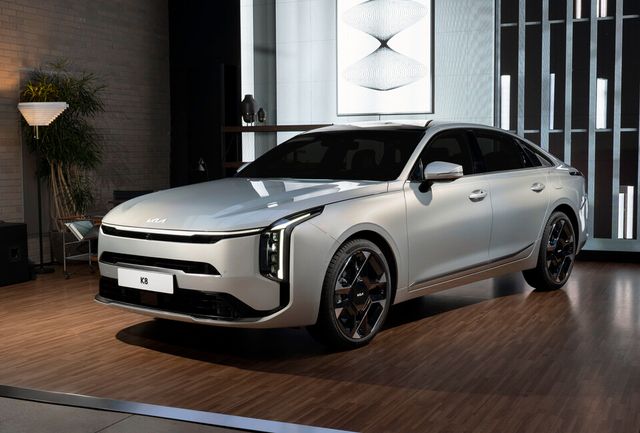 AP신문(AP뉴스)/ 이미지 제공 = 기아 ▲‘더 뉴 K8 미디어데이’에 전시된 K8의 모습