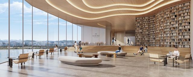 ©AP신문(AP뉴스)/ 이미지 제공 = 삼성물산 건설부문 ▲한강을 감상하며 독서와 여유로운 휴식을 즐기는 고품격 라이브러리