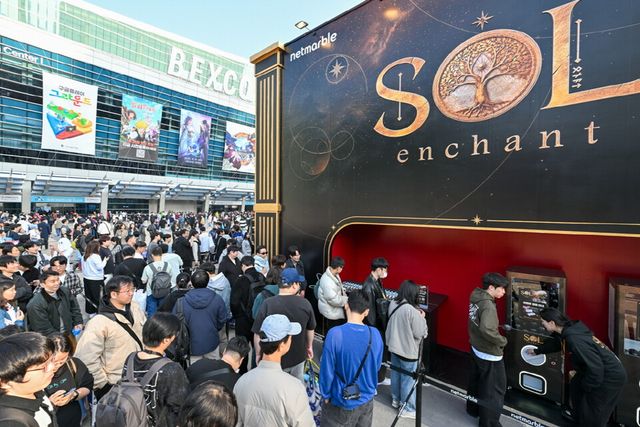 ©AP신문(AP뉴스)/이미지 제공 = 넷마블 ▲넷마블은 ‘지스타 2025’에 출품한 ▲일곱 개의 대죄: Origin ▲몬길: STAR DIVE ▲나 혼자만 레벨업: 카르마 ▲이블베인 ▲SOL: enchant, 5종의 작품이 관람객들로부터 긍정적인 반응을 얻으며 신작을 체험하려는 이용자들의 발길이 이어지고 있다.