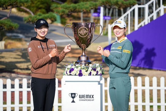 ©AP신문(AP뉴스)/이미지 제공 = 위메이드 ▲위믹스 포인트 랭킹 4위인 방신실 프로는 ‘위믹스 챔피언십 2025’ 첫날 매치 플레이 대진 상대로 박혜준 프로를 지목했다. 두 선수는 15일 오전 10시 27분 티오프에 나선다.