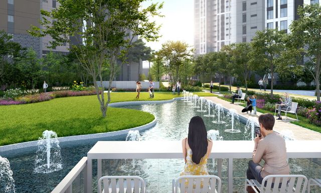 ©AP신문(AP뉴스)/이미지 제공 = 삼성물산 ▲‘해링턴 스퀘어 산곡역’ 내 해링턴 플라자(왼쪽)와 해링턴 그린스퀘어 전경.