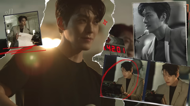 [AP신문 광고평론 No.1290]&nbsp;​​​​​​​촬영현장에서 바쁘게 일하는 김우빈의 모습을 보여준다. 사진 매머드커피 유튜브 캡처ⓒAP신문(AP뉴스)