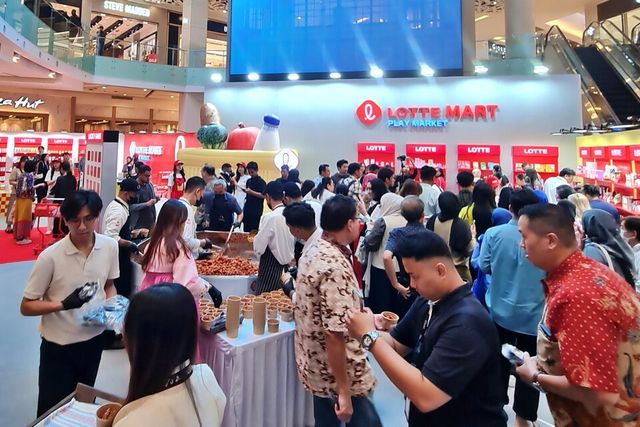 ©AP신문(AP뉴스)/이미지 제공 = 롯데쇼핑 ▲6월 5일 자카르타 간다이라시티몰 내 '롯데마트 플레이 마켓' 팝업스토어 전경