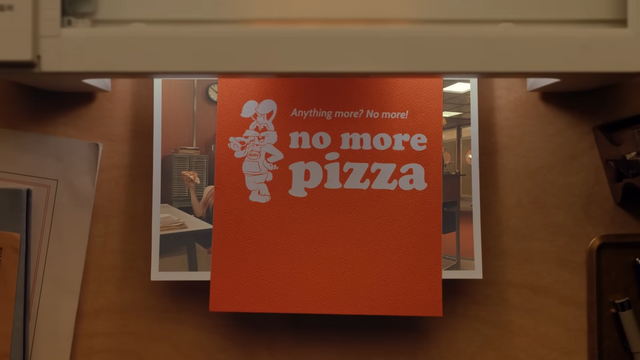 [AP신문 광고평론 No.1287]&nbsp; ​​​​​​​노모어피자의 마스코트인 토끼 캐릭터가 돋보인다. 사진 노모어피자 유튜브 캡처ⓒAP신문(AP뉴스)