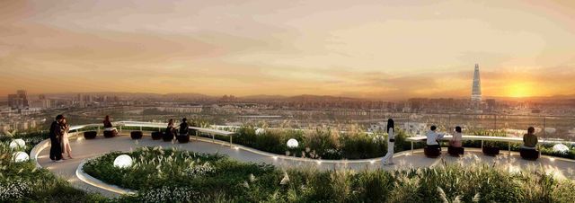 ©AP신문(AP뉴스)/이미지 제공 = 삼성물산 ▲‘래미안 루미원’ 단지 내 루프탑 정원 ‘더 피크 가든(THE PEAK GARDEN)’.