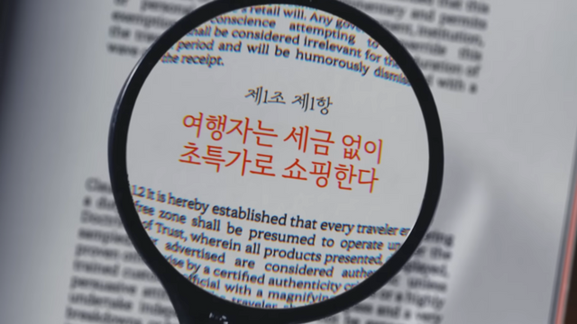 [AP신문 광고평론 No.1312]&nbsp; ​​​​​​​ '여행자 특별볍' 콘셉트를 활용한다. 사진 현대면세점 유튜브 캡처ⓒAP신문(AP뉴스)