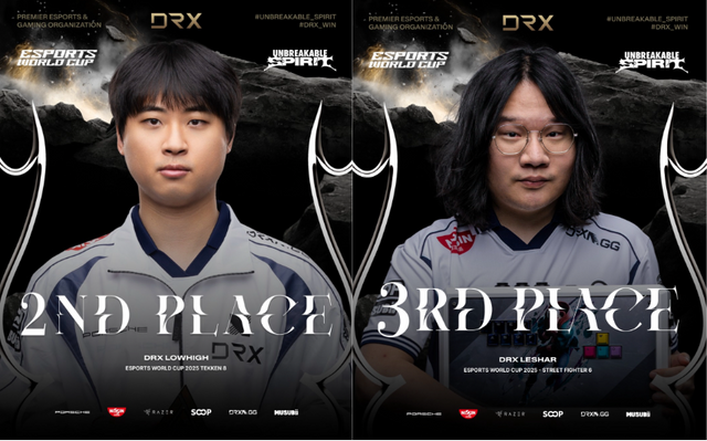 ©AP신문(AP뉴스)/이미지 제공 = ▲'EWC 2025'에서 준우승을 거둔 Tekken 8에 로하이 선수(왼쪽), Street Fighter 6 3위에 입상한 레샤 선수.