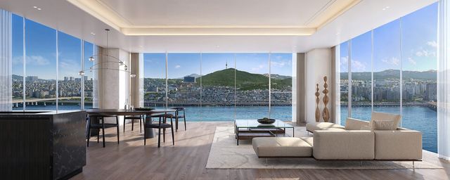 ©AP신문(AP뉴스)/이미지 제공 = 현대건설 ▲‘압구정2구역’ 3면 개방 파노라마 한강 조망.