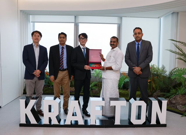 ©AP신문(AP뉴스)/이미지 제공 = 크래프톤 ▲무루간 인도 정보방송부 장관은 지난 24일 크래프톤 서울 본사를 방문해 김창한 대표이사 등 크래프톤 주요 임원과 환담을 진행했다.